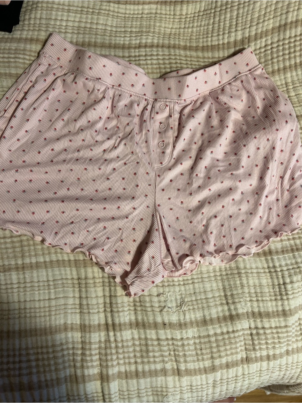 Sincerely Jules Pink Dot Knit Lounge Shorts